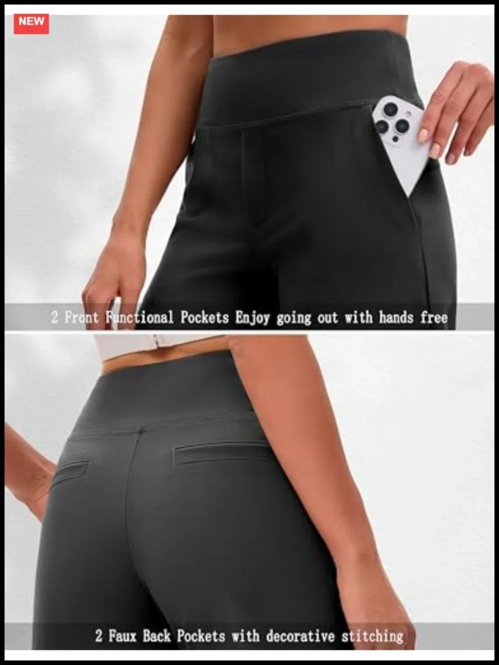 Women's Bermuda Shorts High Waisted Athletic Pockets 7